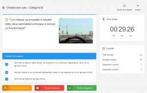 Chestionare auto si mediu de invatare categoria B si celelalte categorii